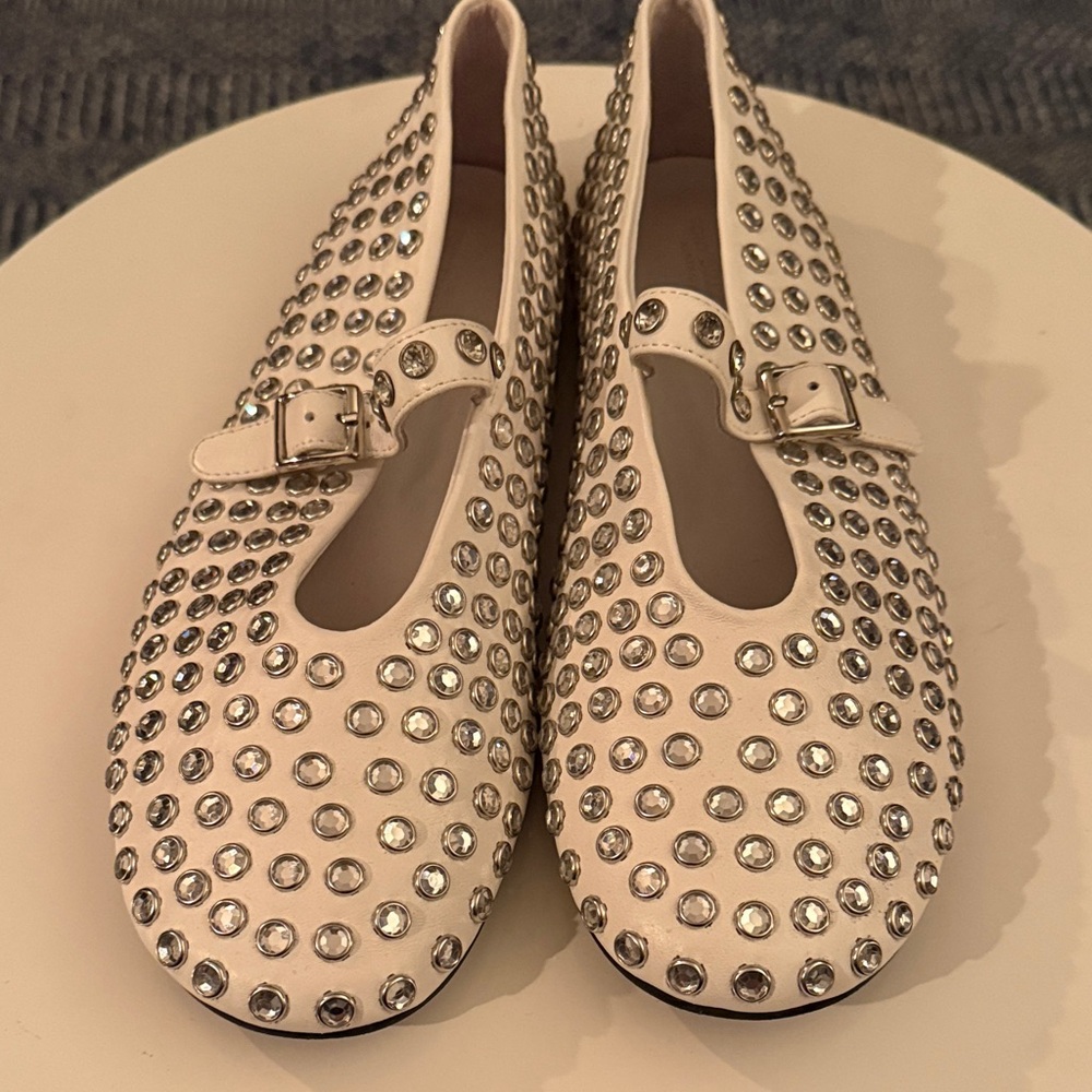 Tony Bianco White Mary Jane Flats
